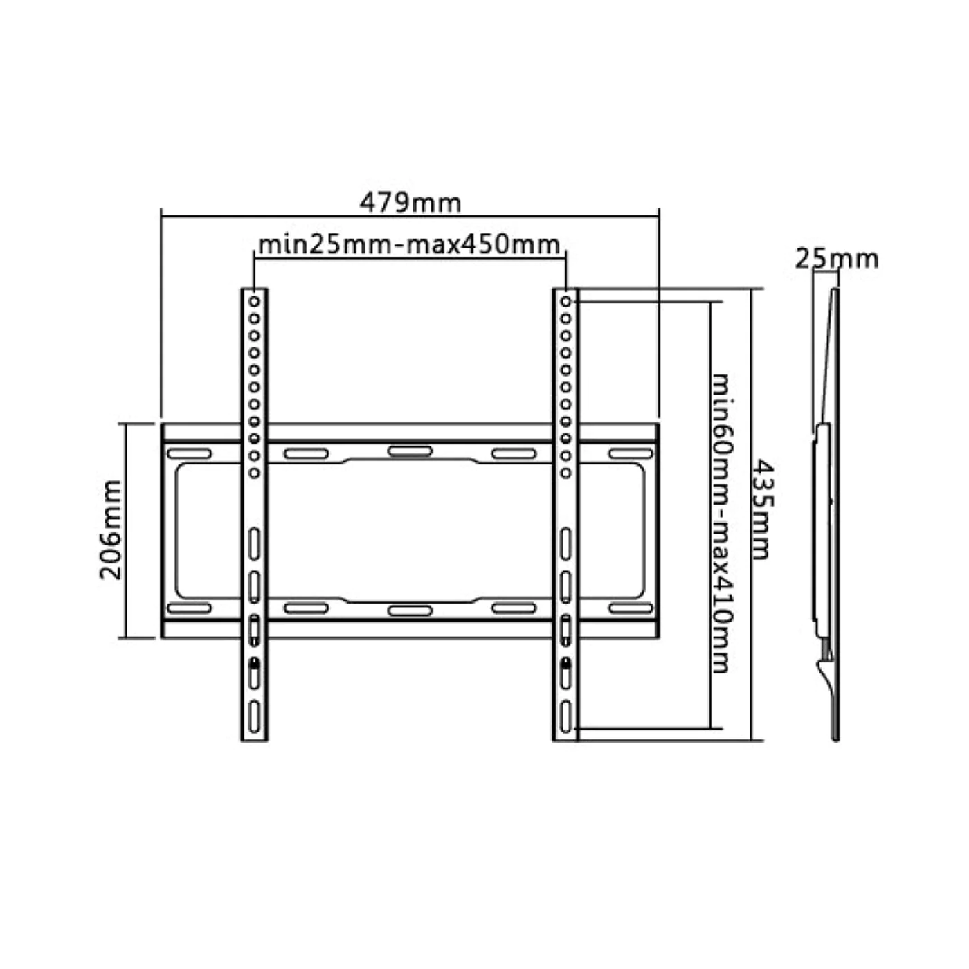 Fixed Flat TV Mounts for 32" - 65" Flat Panel TV's - Image 2